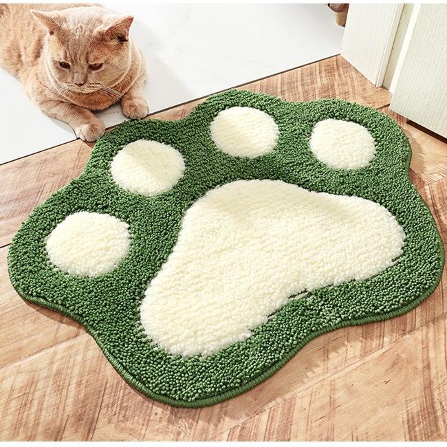 送料無料 玄関マット 猫 ねこ柄 キッチンマット 室内 屋内 滑り止め付