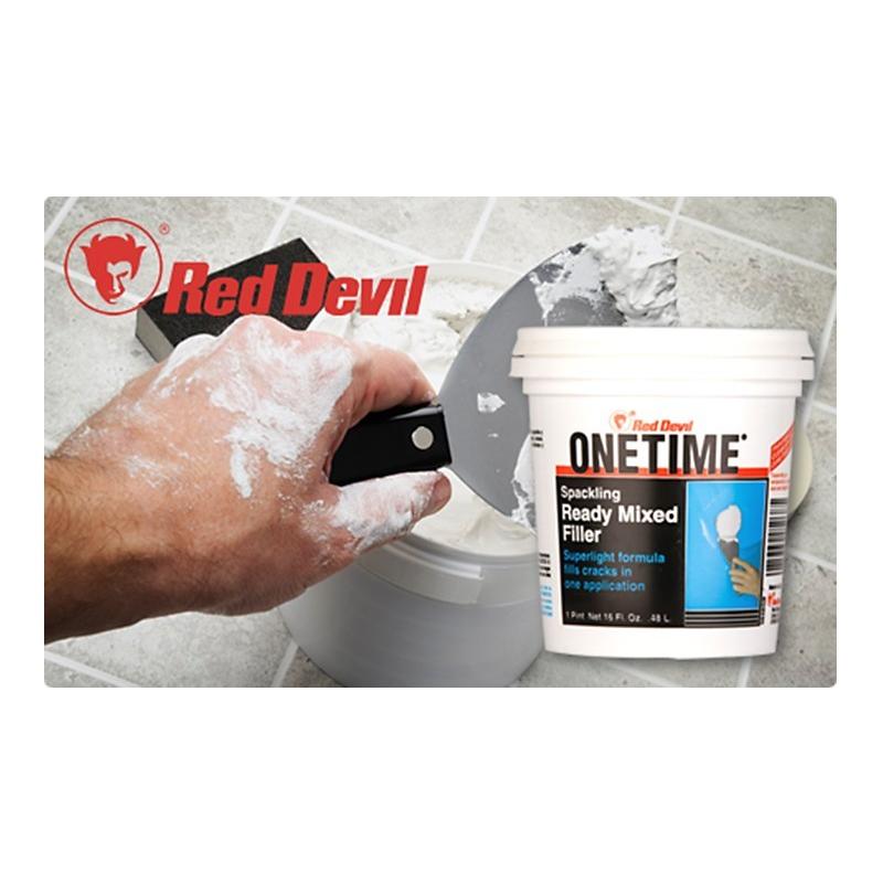 レッドデビル ワンタイム 0.5L 内部用補修用水性パテ 塗装 内装 補修
