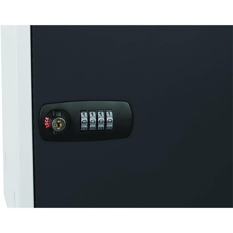 アスカ 組立式収納ボックス ブラック ダイヤル錠 SB500BK 4522966313377の画像