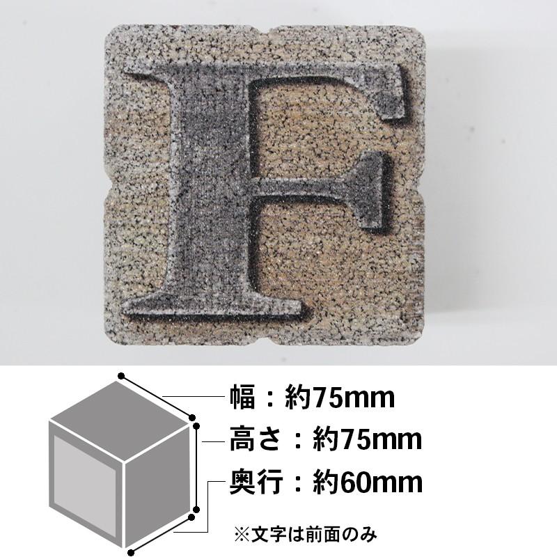 アルファベットブロック F 幅75mm×奥行60mm×高さ75mm アルファベット