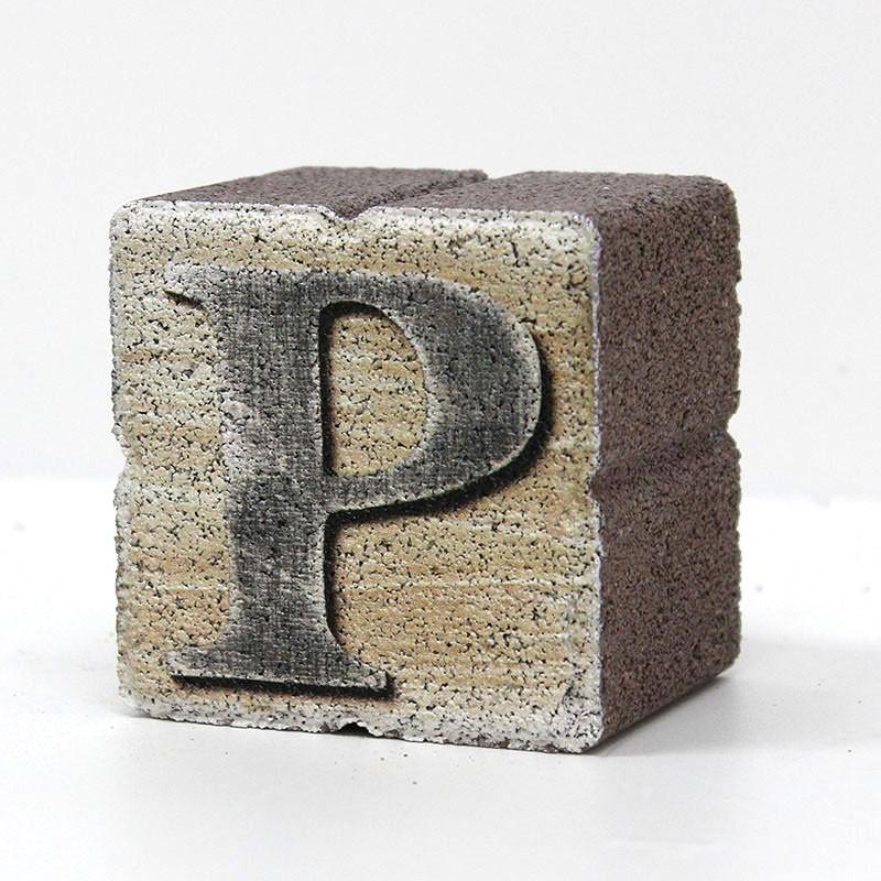 アルファベットブロック P 幅75mm×奥行60mm×高さ75mm アルファベット