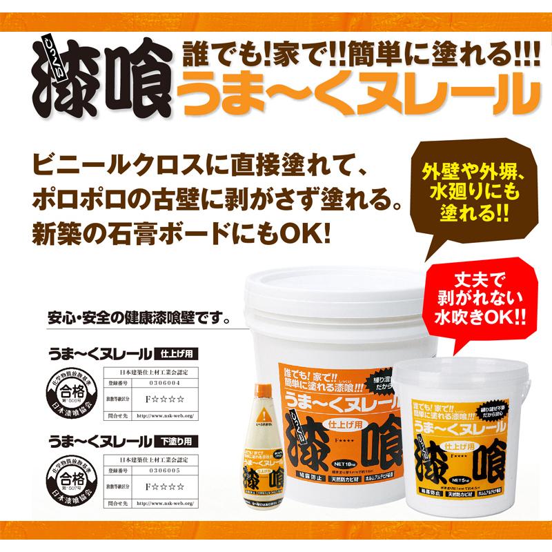 日本プラスター うま〜くヌレール 仕上げ用 若草色 5kg 2個セット 漆喰 