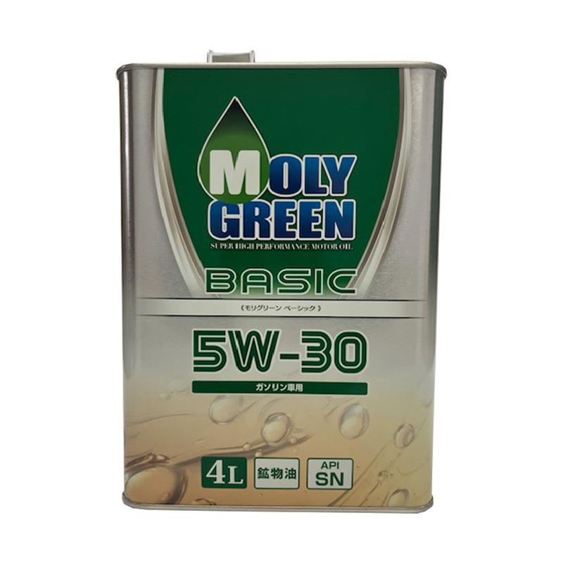 モリグリーン BASIC ベーシック 5W30 4L SN 鉱物油 ガソリン車用
