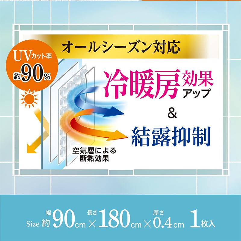 アール まど活 水もテープもいらない マドピタシート 90cm×180cm 1枚入