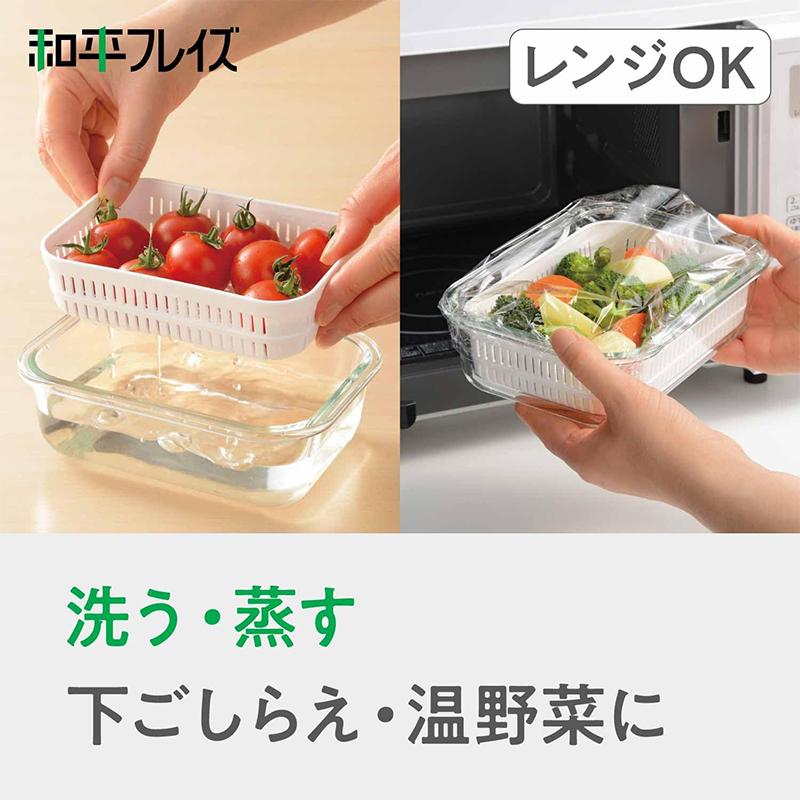 和平フレイズ マジカリーノ 耐熱ガラス 角型 容器セット M 電子