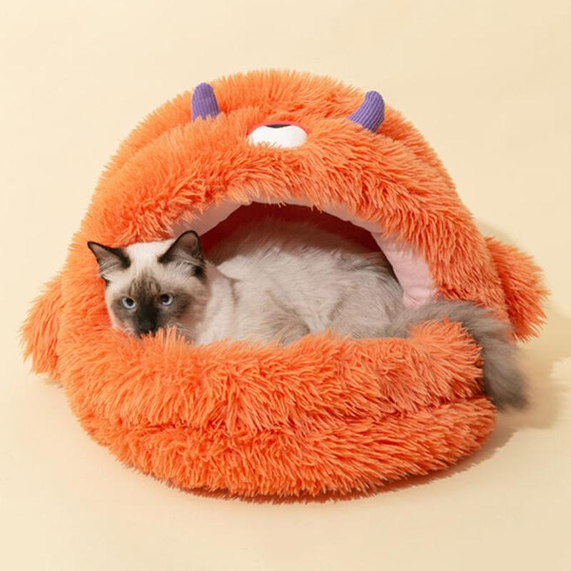 貝沼産業 カラフルモンスターズ ドームベッド オレンジ／一つ目獣