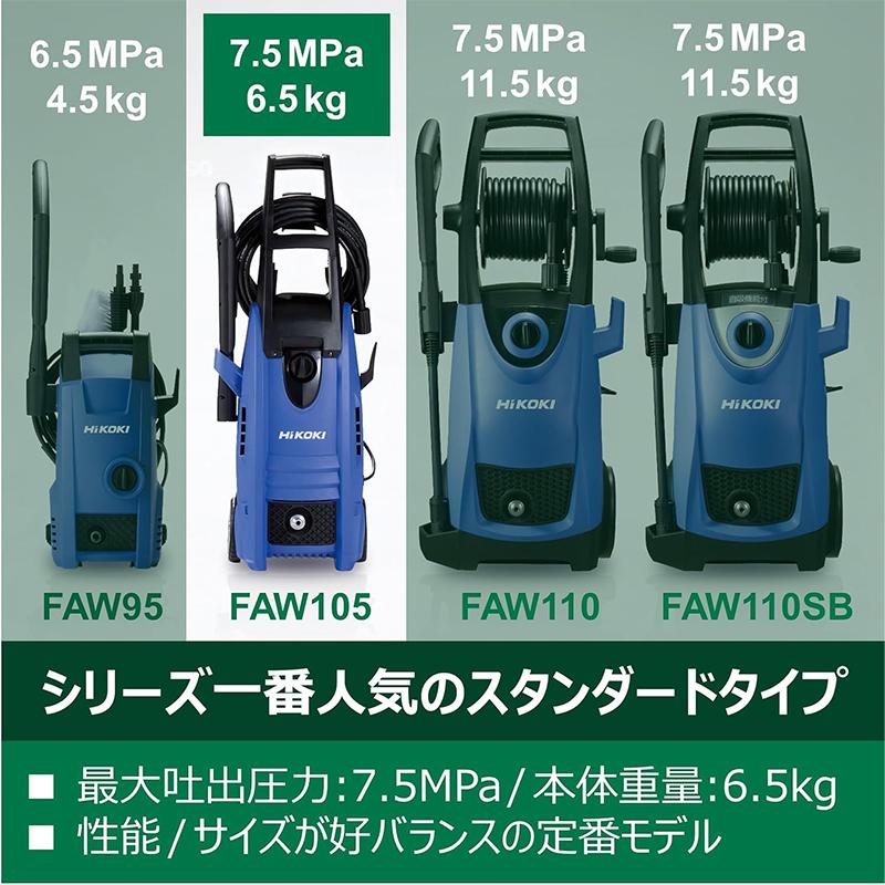 HiKOKI（ハイコーキ） 高圧洗浄機 FAW105(S) 4966376222001 : ejoy