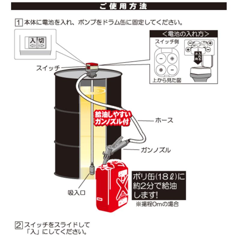 工進（KOSHIN） 電池式 ドラム ポンプ ラクオート FQ‐25 : ejoy Yahoo