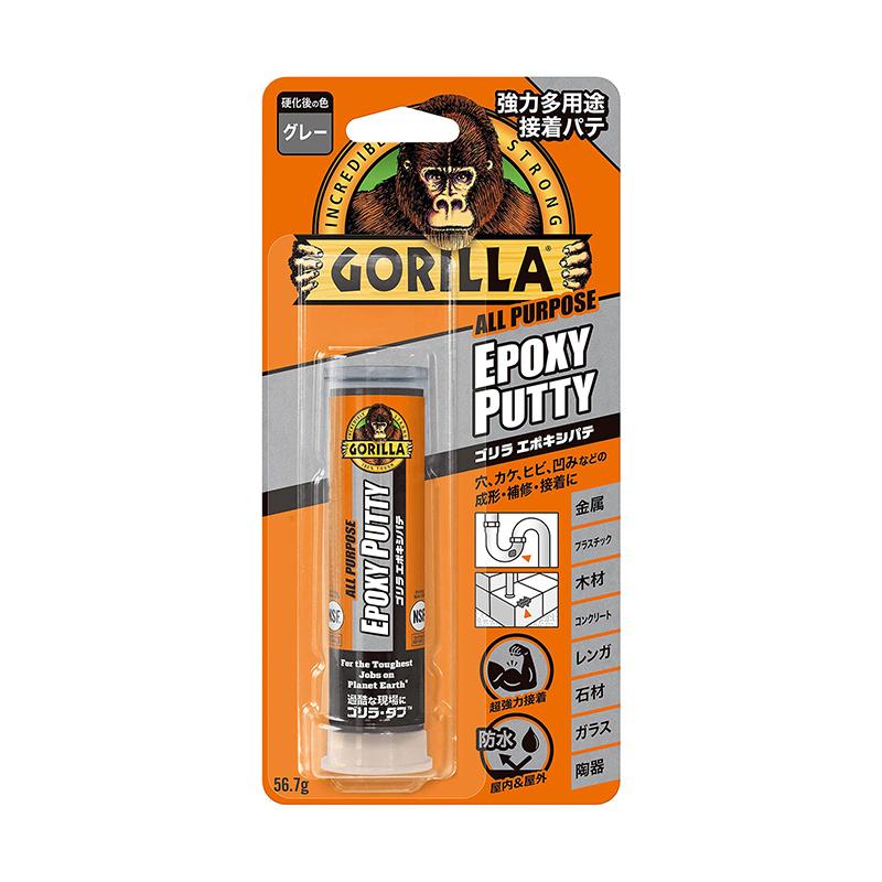 ゴリラ エポキシパテ 強力多用途接着パテ グレー 56.7g 4972444017813 