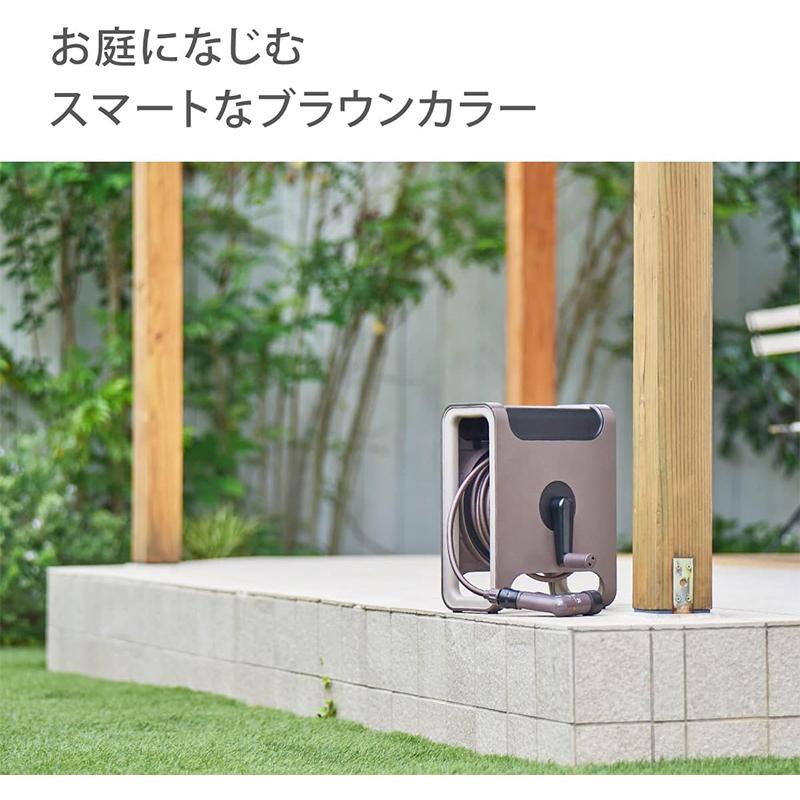 タカ220 タカギ（takagi） 散水ホースリール クラシックメタル 20m ブラウン