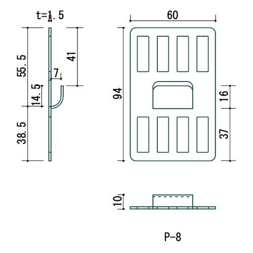 壁美人 石膏ボード用金具 P-8 2枚セット P-8Sh 静止荷重12kg メール便