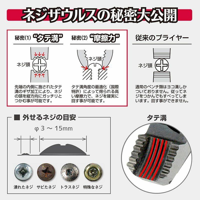 エンジニア ネジザウルスRX φ3〜15mm用 PZ-59 メール便対応（1個まで） 4989833039592｜ejoy｜03