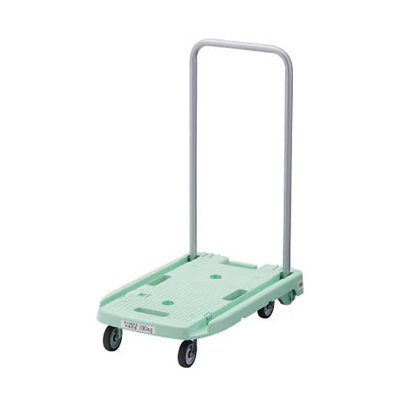 TRUSCO中山 TRUSCO(トラスコ) 樹脂台車 こまわり君 グリーン 省音