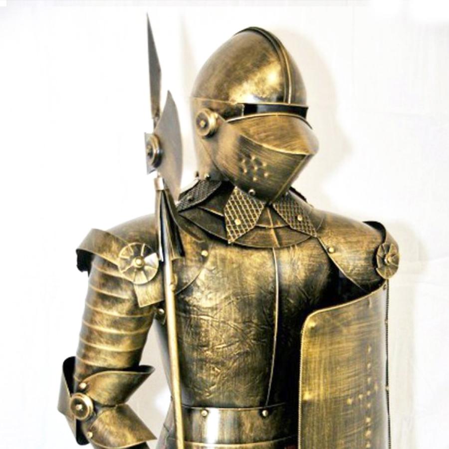 西洋甲冑人形 約幅35cmx奥行32cmx高さ110cm ゴールド 西洋 甲冑 鎧 兜 レプリカ アンティーク調 中世の騎士 ヨーロッパ Ejoy Paypayモール店 通販 Paypayモール