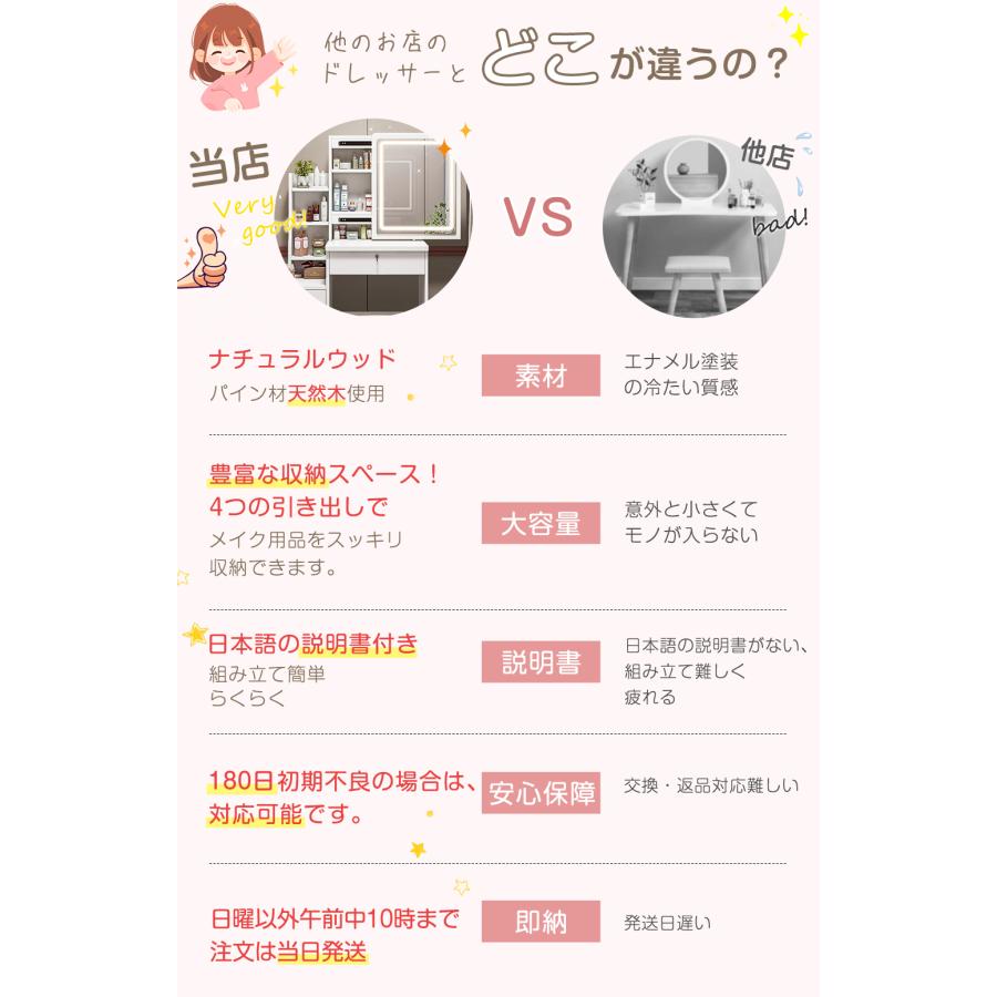 即納 【本日限定1000円OFFクーポン】ドレッサー 化粧台 スライド 即納 【本日限定1000円OFFクーポン】ドレッサー 化粧台 スライド