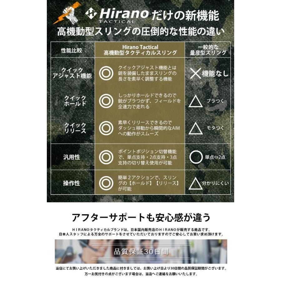 サバゲー 装備 タクティカルスリング 単点支持 2点支持 3点支持 HIRANOタクティカル｜ek-hirano｜05