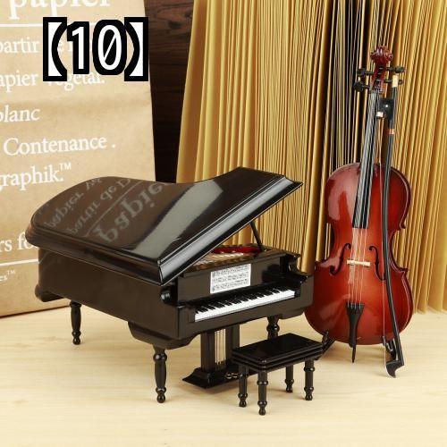 買い公式 【送料無料】ミニチュア 楽器 模型 置物 オブジェ 装飾 ピアノ バイオリン チェロ 音楽 ギフト プレゼント