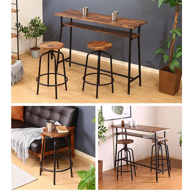 カウンターテーブル 3点セット 2人用 2人掛け 高さ87cm 幅120cm カウンターテーブル 3点セット 2人用 2人掛け 高さ87cm 幅120cm
