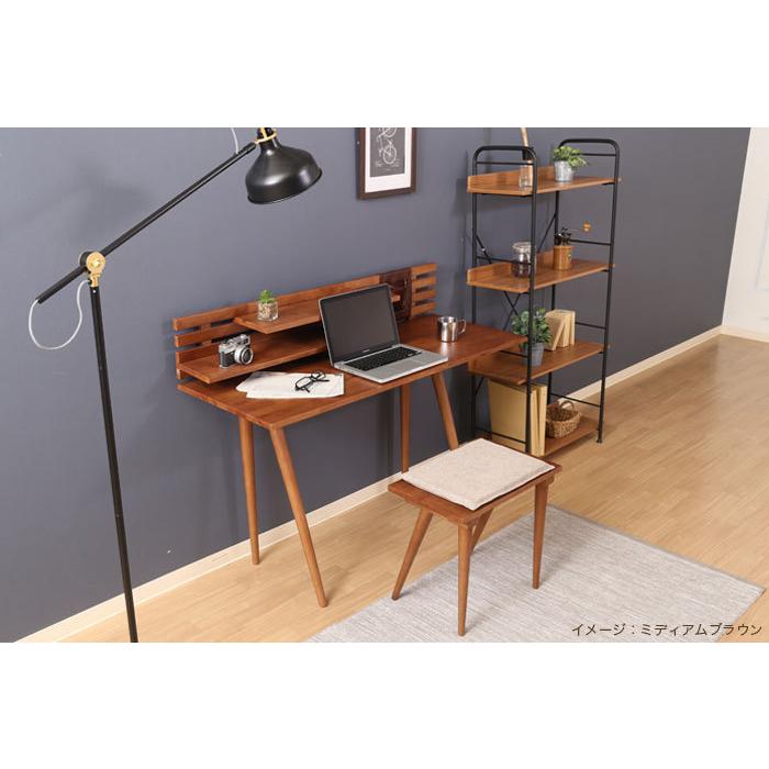 デスクセット デスク スツール 幅120 天然木 パソコンデスク チェア