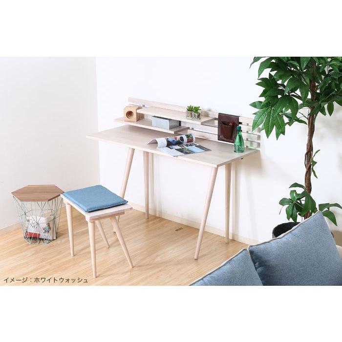 デスクセット デスク スツール 幅120 天然木 パソコンデスク チェア