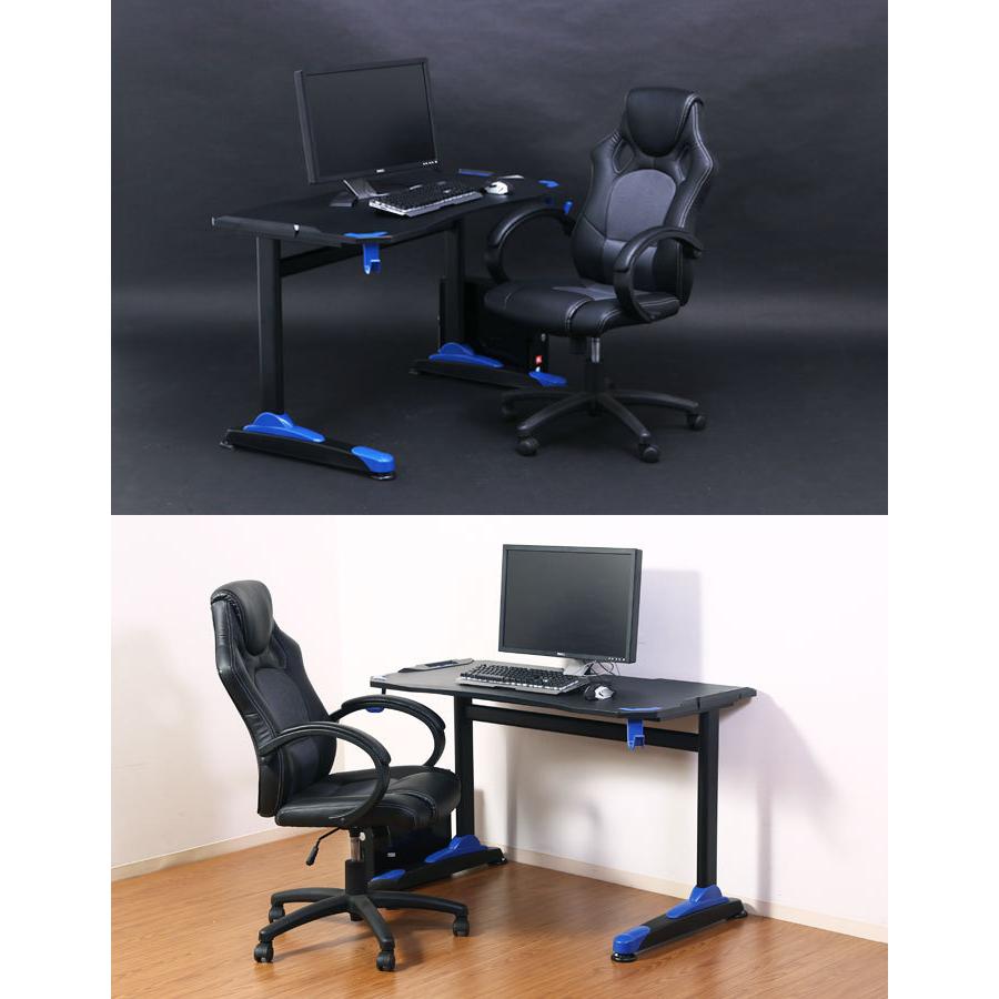 ゲーミングデスク デスク 幅120cm ゲーム ヘッドホンフック ケーブル