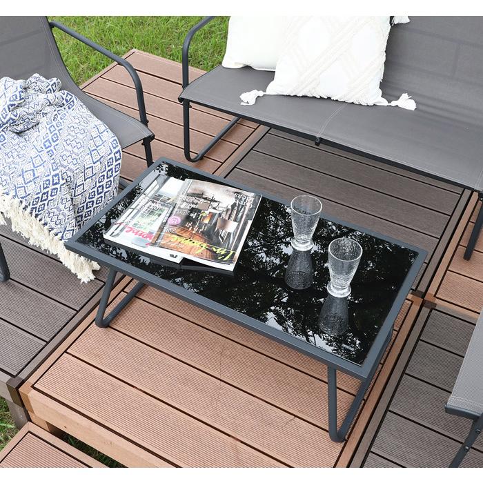 IKEAガラステーブルと半透明椅子の３点セット イケア（IKEA） ガーデンセット 3点セット 4点セット 撥水 ベランダ