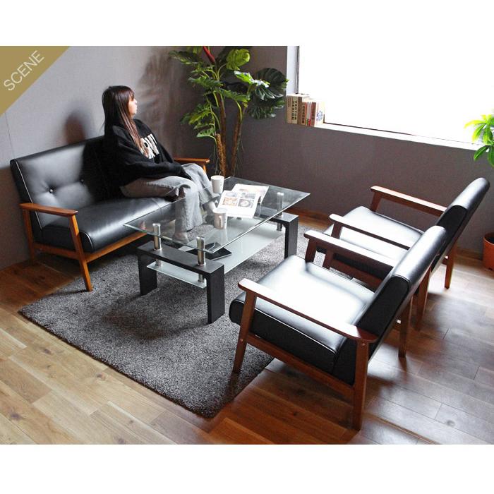 応接セット 応接 テーブル ガラス セット ソファセット 4点セット