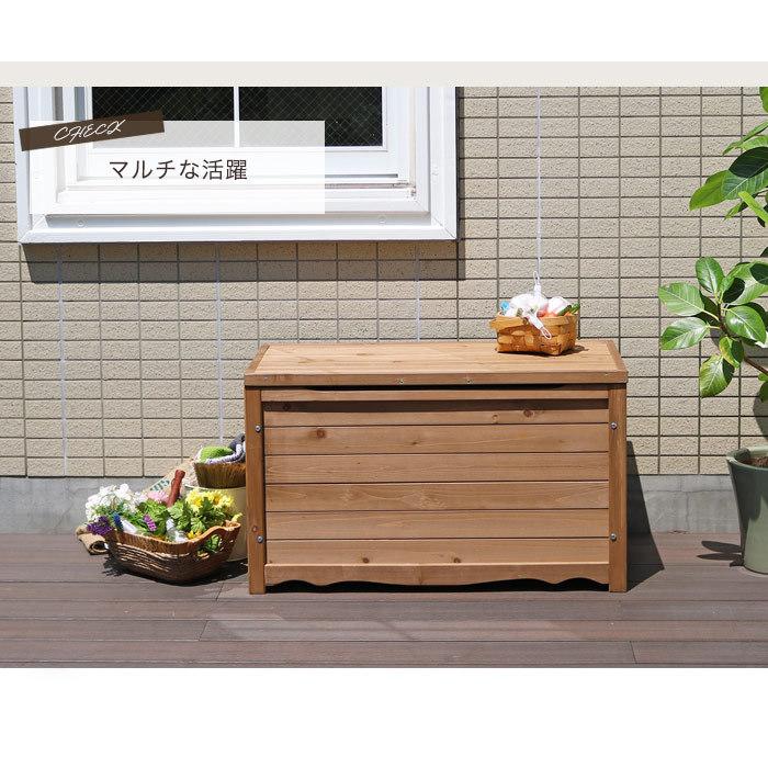 ゴミ箱 屋外 ダストボックス 幅86cm 収納ボックス ベンチ 椅子 大容量 大型 ごみ箱 ストッカー 大きい 長方形 gastr (屋外収納 木製 ステイン塗装)_4
