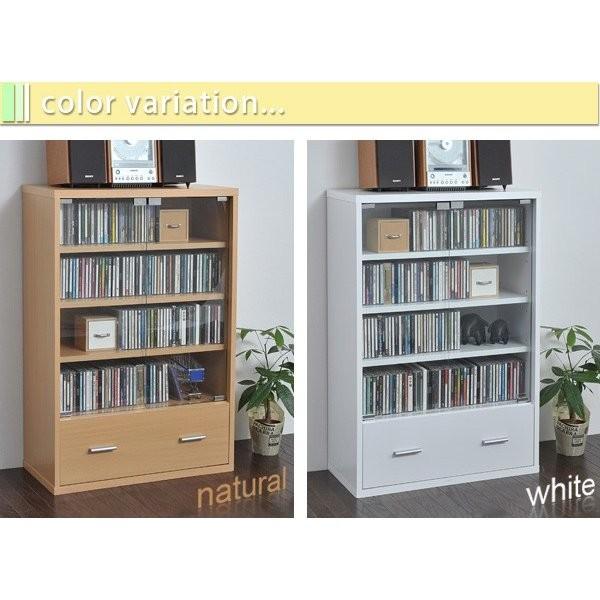 棚・ガラス扉・引出付き・ホワイト 6BOXシリーズ 引出し付ガラス
