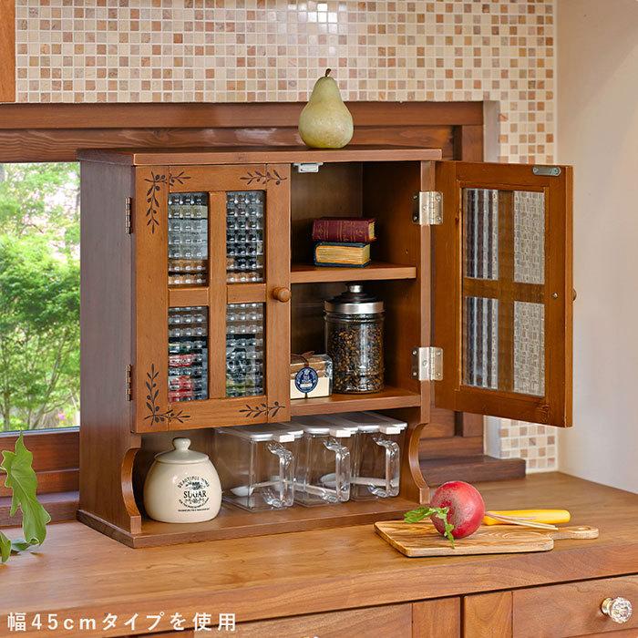 カウンター上収納 幅68 完成品 卓上 キッチン収納 木製 調味料ラック