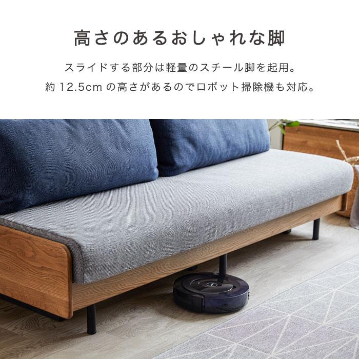 ソファーベッド ブラウン 幅180×奥行80×高さ80cm ※クリーニング済み