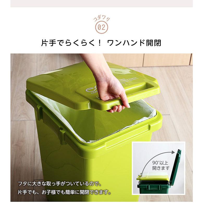 ゴミ箱 ダストボックス 45L 45リットル 分別 連結可能 丸洗い ふた付き