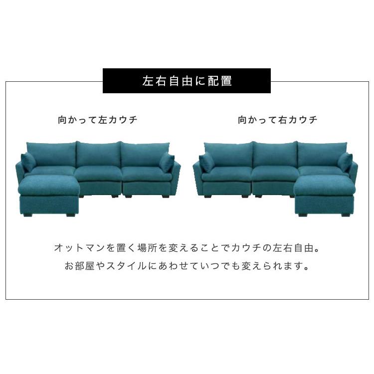 カウチソファー コーナーソファー 3人掛け L字ソファー リビング