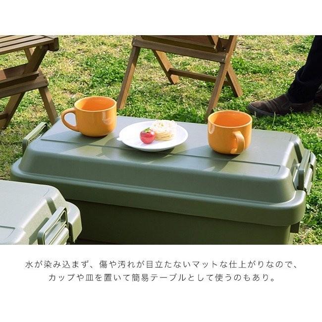 トランクカーゴ テーブル セット 50L ベンチ トランク ミリタリー ベンチ スツール 椅子 腰掛け 収納｜ekagulife｜03