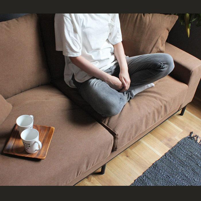 ３人掛けソファ　ファブリック生地 ソファー ソファ 3人掛け キャンバス生地 帆布 ファブリック 布