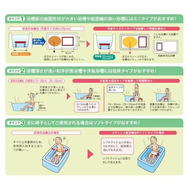 浴槽台 浴槽 風呂椅子 半身浴 踏み台 ステップ台 介護 敬老の日 アロン化成 安寿 ステンレス製浴槽台R“あしぴた” 標準 すべり止めシートタイプ｜ekaigonavi｜03