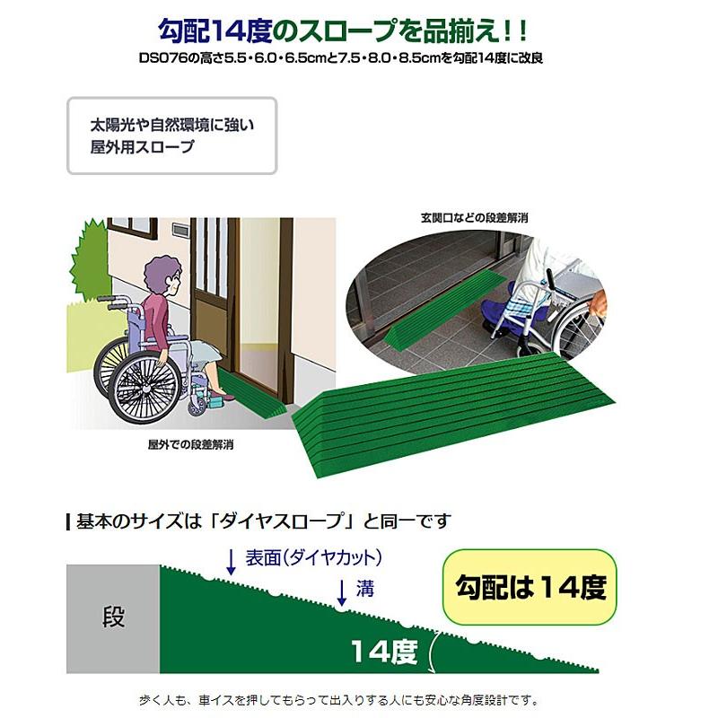 海外正規品 シンエイテクノ ダイヤスロープn屋外用 Dso 76n 80 高さ8 0cm 奥行32cm 幅76cm 有効幅 66cm ゴム製段差解消 スロープ すべり止め付 介護用品 魅力的な Www Thedailyspud Com
