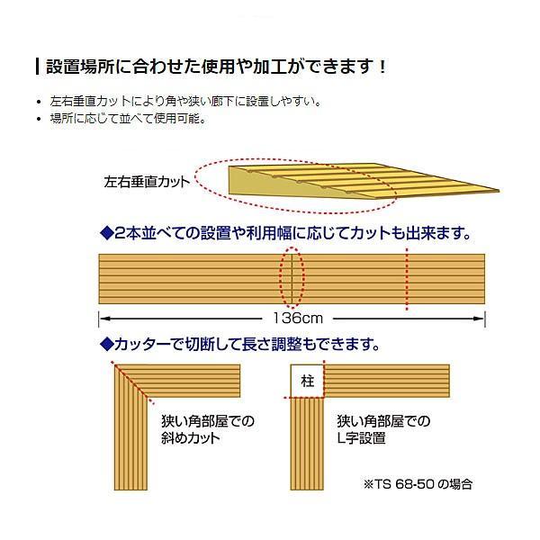 段差解消スロープ 室内用 タッチスロープ TS68-35(幅68cm×高さ3.5cm) シンエイテクノ 介護用品｜ekaigonavi｜03