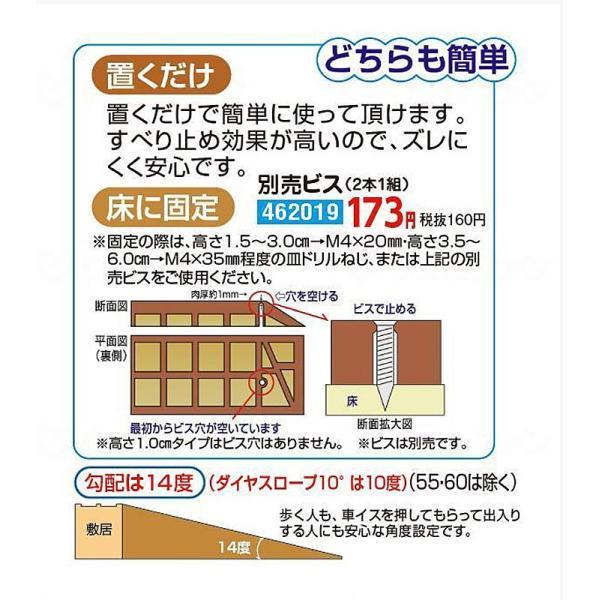 シンエイテクノ 段差解消スロープ 室内用 ダイヤスロープ高さ8.0cm DS