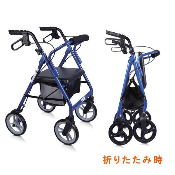 シルバーカー おしゃれ 代引き不可 ジャパンベースモデルブルー/ WBM82J エボリューションテクノロジーズ (歩行車 屋内 屋外_1