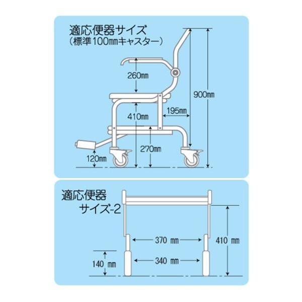 (代引き不可) シャワーキャリー LW   No.5001 睦三  (お風呂 椅子 浴用椅子 シャワーキャリー 背付き 介護) 介護用品｜ekaigonavi｜03