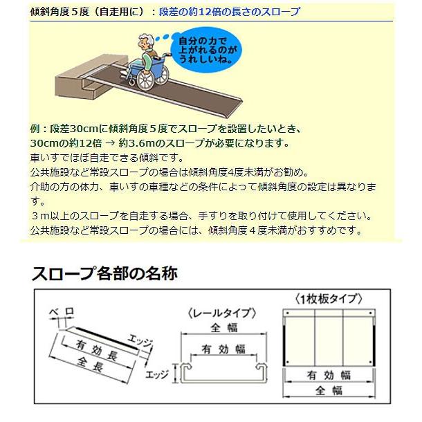 代引き不可) イーストアイ ワイド・アルミスロープ EW50 50cm (車椅子