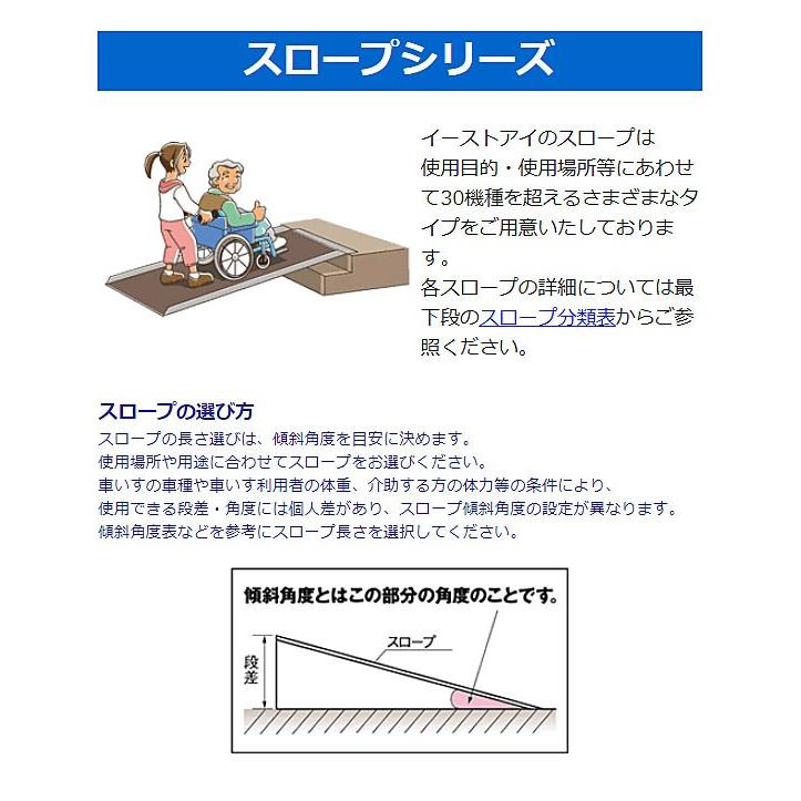 イーストアイ （代引き不可）ポータブルスロープ アルミ2折式タイプ