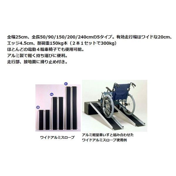 中古】イーストアイ 車いす用 スロープ 2本 セット 幅215×長さ2000mm