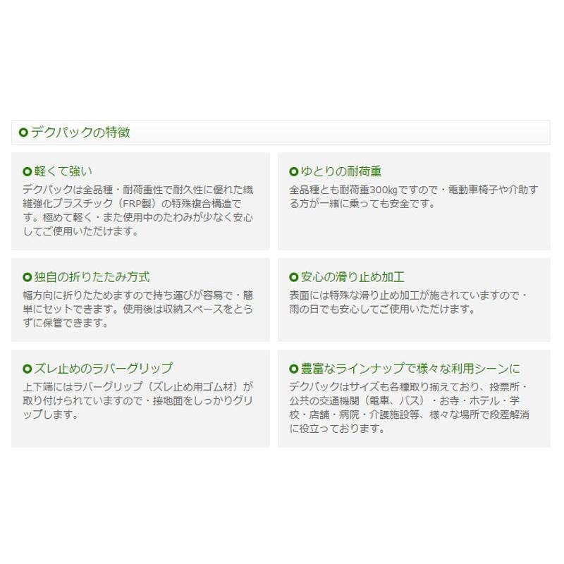 (代引き不可) 折りたたみ式軽量スロープ デクパック M.P. 長さ87.5cm ケアメディックス (車椅子 スロープ 段差解消スロープ) 介護用品｜ekaigonavi｜02