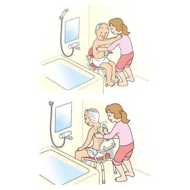 アロン化成 安寿 ひじ掛け付きシャワーベンチ “まわるくん” 536