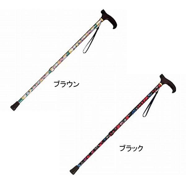 杖 ステッキ おしゃれ 柄杖 女性 かわいい 軽量 伸縮ステッキ（花柄） 島製作所 介護用品 |  | 02