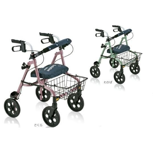 エボリューションウォーカーSX 117401 わかば 117400 さくら 竹虎ヒューマンケア事業部 (歩行車 シルバーカー 折り畳み クッション 椅子) 介護用品 221756 e