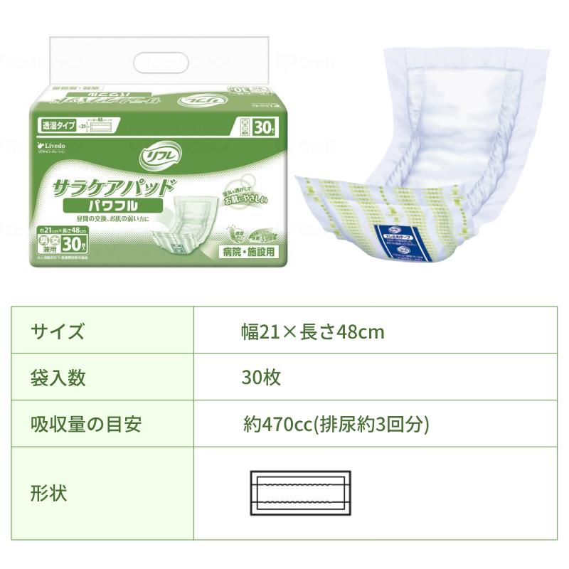 リフレ サラケアパッド 業務用 パワフル 17947 30枚 リブドゥ