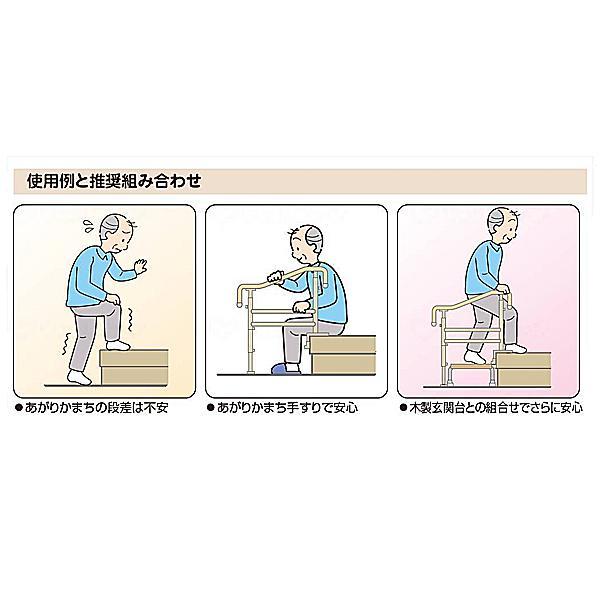 アロン化成 安寿 上がりかまち用手すり S-650F  531-016 平板タイプ (玄関用手すり 室内用段差手すり) 介護用品 | アロン化成 | 03